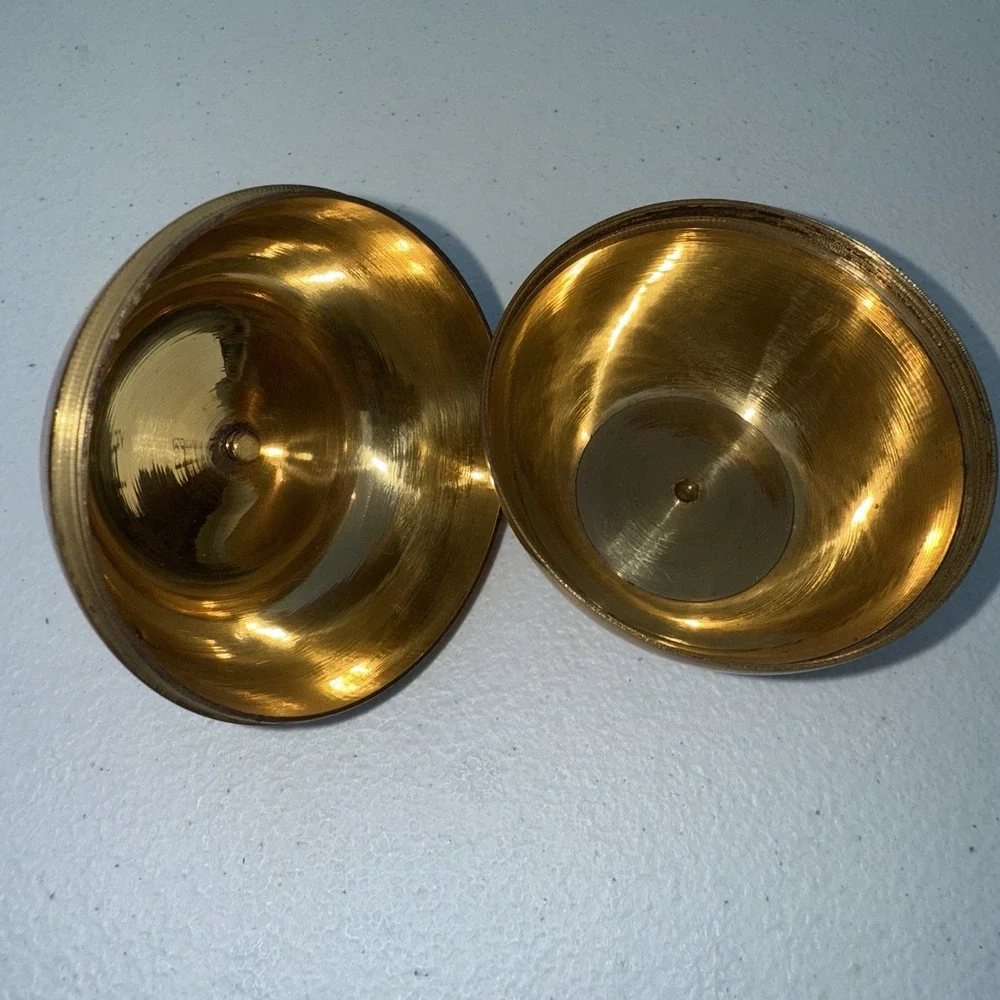 Vintage‎ Brass Favorite Teacher Apple Gift Trinket Box
